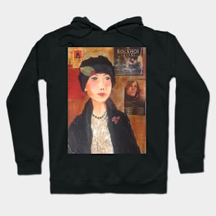 woman, black hat Hoodie